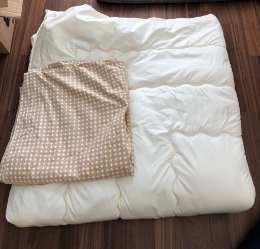 洗えるこたつ布団(ベルメゾン)\u0026カバー(袋状、チャックつき)