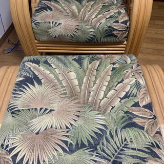 ラタンソファー✖️オットマンセットの画像