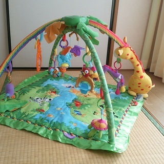 【譲り先決定】フィッシャープライス　レインフォレスト　デラックスジムの画像