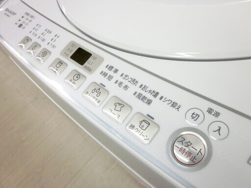 安心の1年保証付！2018年製 6.0kg SHARP(シャープ)「ES-G60UC」全自動洗濯機です！