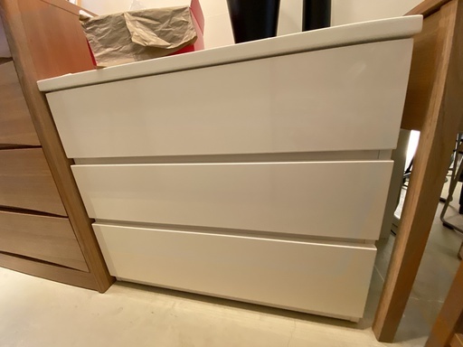 チェスト ニトリ 収納 白 ロータイプ 中古品