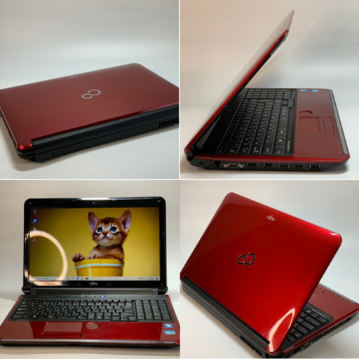 良品・キレイめ艶赤＆艶黒/4コアi7/メモリ8G/SSD512G/Office2019