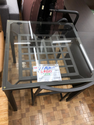 2人用ダイニングセット キッチンテーブル ガラス天板★着払可（自社配送時）