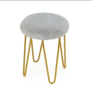 超美品！ファースツール グレー チェアの画像