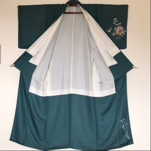 美品【作家物・前田華清 】(ニューガード加工済)金彩手描き花模様訪問着と袋帯