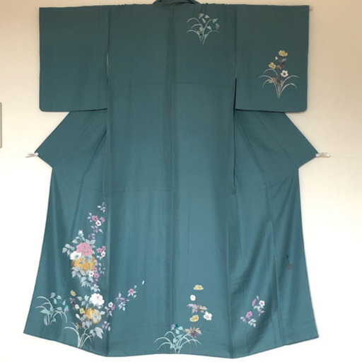 美品【作家物・前田華清 】(ニューガード加工済)金彩手描き花模様訪問着と袋帯