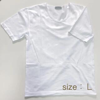 LOUIS CHAVLON Vネック 半袖 ジャガード ストライ...