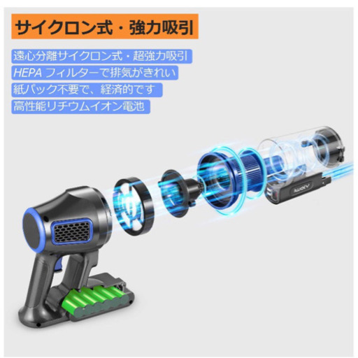 【新品未使用】コードレス掃除機　サイクロン