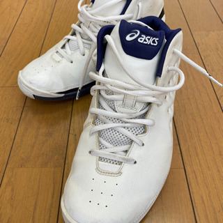 asics バッシュ 白×紺 26㎝