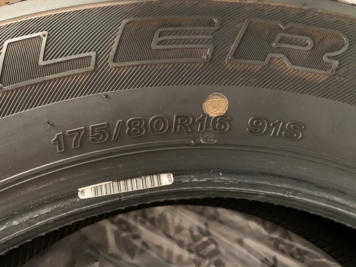 新型ジムニー(JB64)　新車取り外しタイヤ４本セット　175/80R16