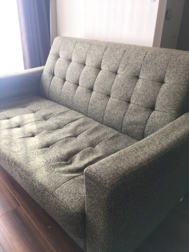 【美品】NOCE2人掛けソファ グレーグリーン 5000円