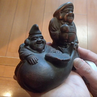 備前焼　骨董　骨董品　えびす　大黒の画像