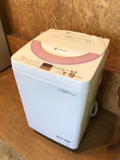 【管理KRS160】SHARP 2013年 ES-GE60N 6.0kg 洗濯機