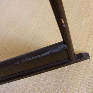 値下げしました【中古/引取り対応】■衣紋かけ（衣桁）■木製■漆塗り加工■回転フック付き■の画像