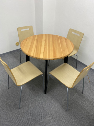 丸テーブル椅子セット　美品