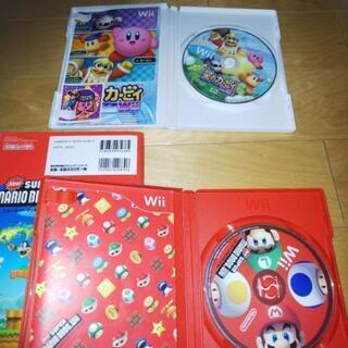 wii本体＋ソフト2本＋コントローラー3本＋ジョイコンの画像