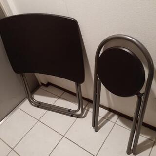 【9:00引渡決定】中央区八丁堀駅まで引き取り限定　折りたたみデスク&チェアセット　美品 の画像