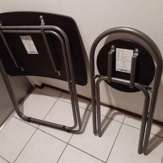 【9:00引渡決定】中央区八丁堀駅まで引き取り限定　折りたたみデスク&チェアセット　美品 の画像