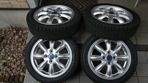 165/55R15スタッドレス　ダイハツ純正ミニライト15インチ　2018年製バリ山