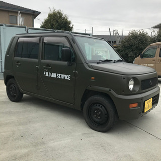 宮城県仙台市！ダイハツ ネイキッド ミリタリー仕様 自衛隊車両カラー OD オリーブドラフ カーキ サバゲー 車検付き の画像