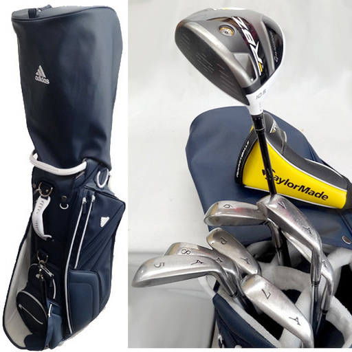 左利き用 ゴルフクラブ 8本セット パンチングスタンド キャディバッグ付★ドライバー RBZ STAGE2 10.5 /アイアン 4～9、P JPX E500 Ti-Face　札幌 豊平区 アウトレットモノハウス平岸店