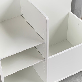 格安で！クリーナー収納棚◇キャスター付◇木製◇掃除道具収納 ワゴンの画像