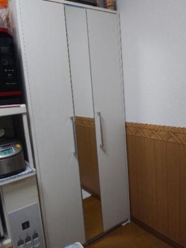 ミラー付きシューズボックス