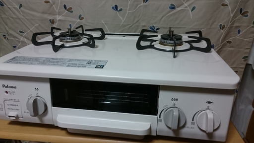 パロマ（PAROMA) IC-N36HS-R グリル付ガステーブル 都市ガス ガスコンロ 右強火力 水なし片面焼きグリル　2016年製