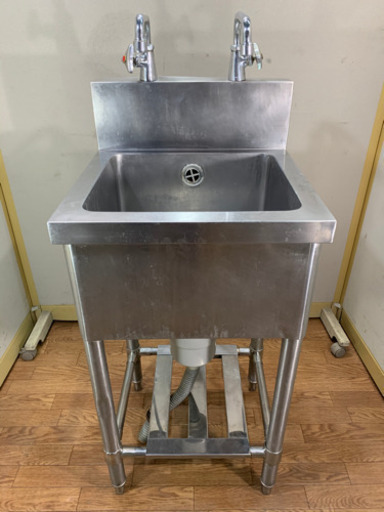 業務用　ステンレス　1層シンク流し台　蛇口付き　W450xD450xH800mm