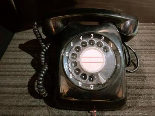 (昭和レトロ) 黒 電話☎️状態の良い❗A2