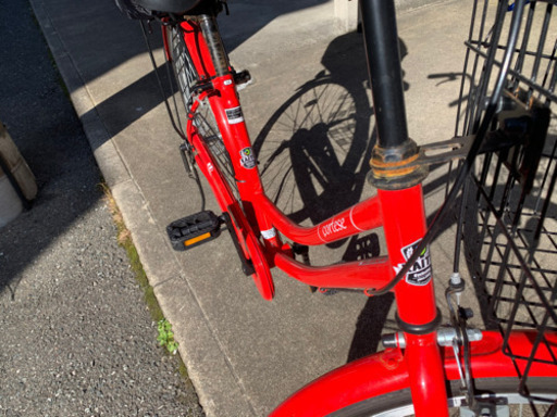 26インチ　変速無し　かご付き