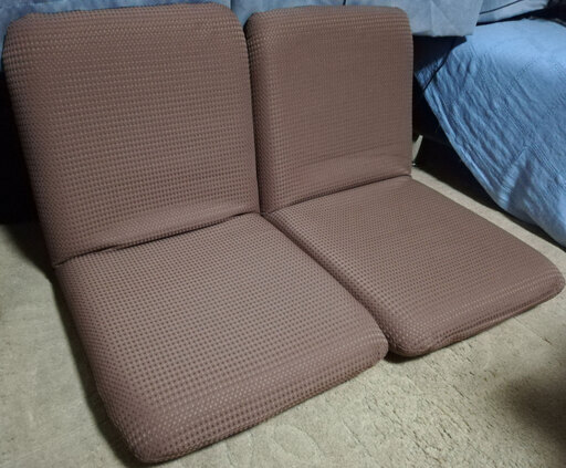 ◆ 洋風 座椅子 2脚セット リクライニング ◇ ブラウン 未使用 保管品 チェアー  ◇ 滋賀 大津市