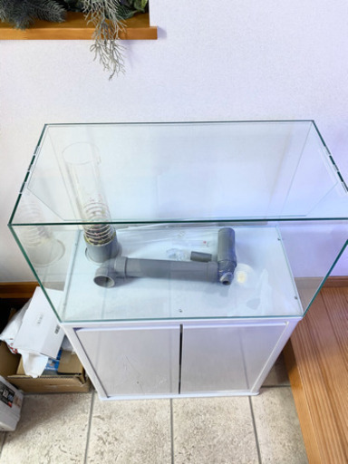 オーバーフロー水槽＋ガラス蓋　海水魚　熱帯魚　アクア