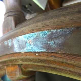 ◇木製ラット/舵輪/ステアリングホイール◇船 106cm コレクション