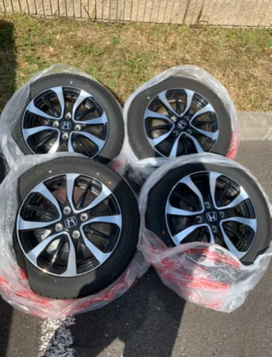 【新古車外し】現行N-BOXカスタム JF3 純正ホイール&タイヤ4個セット