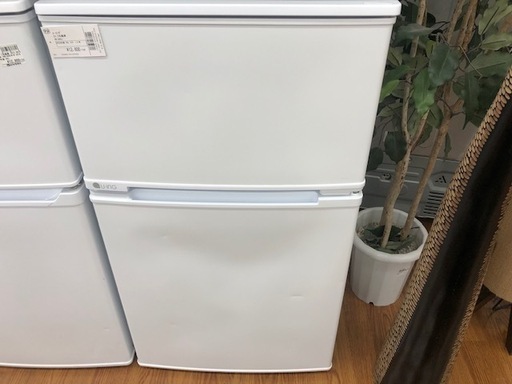 6ヶ月動作保証付　ユーイング　２ドア冷蔵庫　2018年製　90L【トレファク所沢店】
