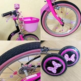 ディズニー ミニーマウス 18ラブデコ 18インチ 子供用自転車