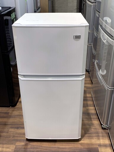 【苫小牧バナナ】2015年製 ハイアール/Haier 106L冷蔵庫 右開き JR-N106H ホワイト系 １人暮らし向け 清掃済み