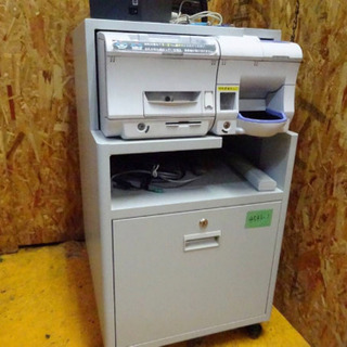 (4543-1）LAUREL ローレルバンクマシン / 紙幣・硬貨釣銭機 ACM-10 タイプA 入金・計数・払い出し確認済 専用ラック付【中古 釣銭機　付属品有り　モニター　スキャナー　サーマルプリンターの画像