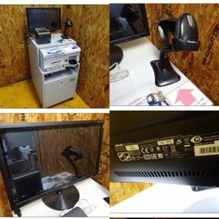 (4543-1）LAUREL ローレルバンクマシン / 紙幣・硬貨釣銭機 ACM-10 タイプA 入金・計数・払い出し確認済 専用ラック付【中古 釣銭機　付属品有り　モニター　スキャナー　サーマルプリンターの画像
