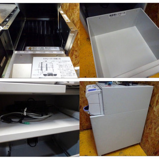 (4543-1）LAUREL ローレルバンクマシン / 紙幣・硬貨釣銭機 ACM-10 タイプA 入金・計数・払い出し確認済 専用ラック付【中古 釣銭機　付属品有り　モニター　スキャナー　サーマルプリンターの画像