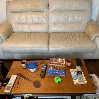 本革  ソファ   3人がけ用  中古品