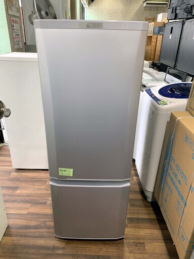【苫小牧バナナ】2019年製 三菱/MITSUBISHI 168L冷蔵庫 右開き MR-P17D-S シルバー系 １人暮らし向け 清掃済み　割れ有り