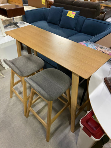 イス×2セットでお買い得！ニトリ フィルン カウンターテーブル カウンターチェア×2 セット