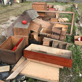 廃材 薪 焚き付け 薪ストーブ 風呂 窯 木材 木箱 古材