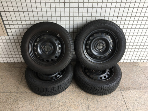 ルノー　カングー  ミシュラン　スタッドレス　175/65R14 鉄チン付