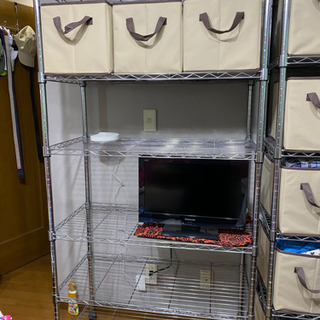 【お取引完了】スチールラック　キャスター付