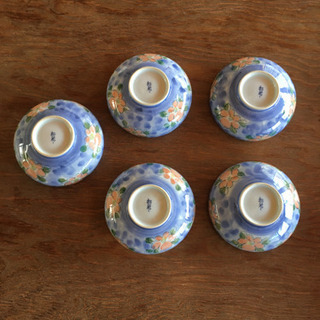 花柄　小鉢5個セット(中古) の画像