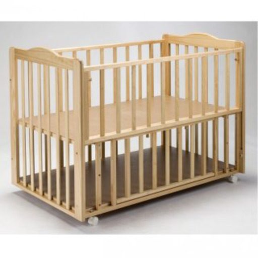 【収納付ベビーベッド】スライド式☆キャスター付