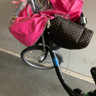 ママチャリ 自転車 子供2人 ヘルメット付き